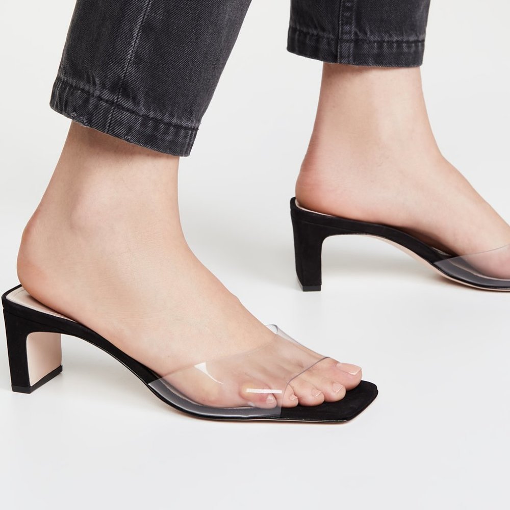 NWT Schutz Onoria Clear Mule Slides